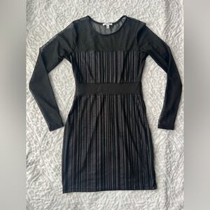 A.U.W Elegant Black Mesh Dress Size Small